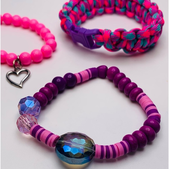 Bubblegum Trio Bracelet Stack - Picture 6 of 7